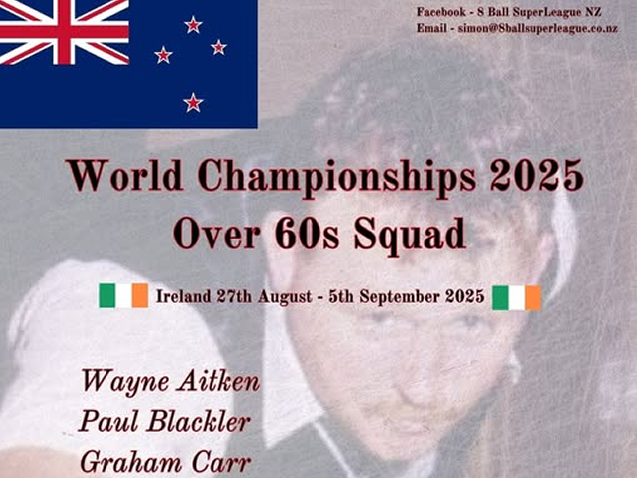 2025 World Champs – Over 60s squad named